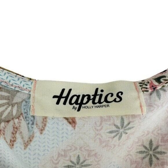 HAPTICS by Holly Harper Blossoming Bliss Patchwork Floral Babydoll Top Size 3X - Picture 6 of 8